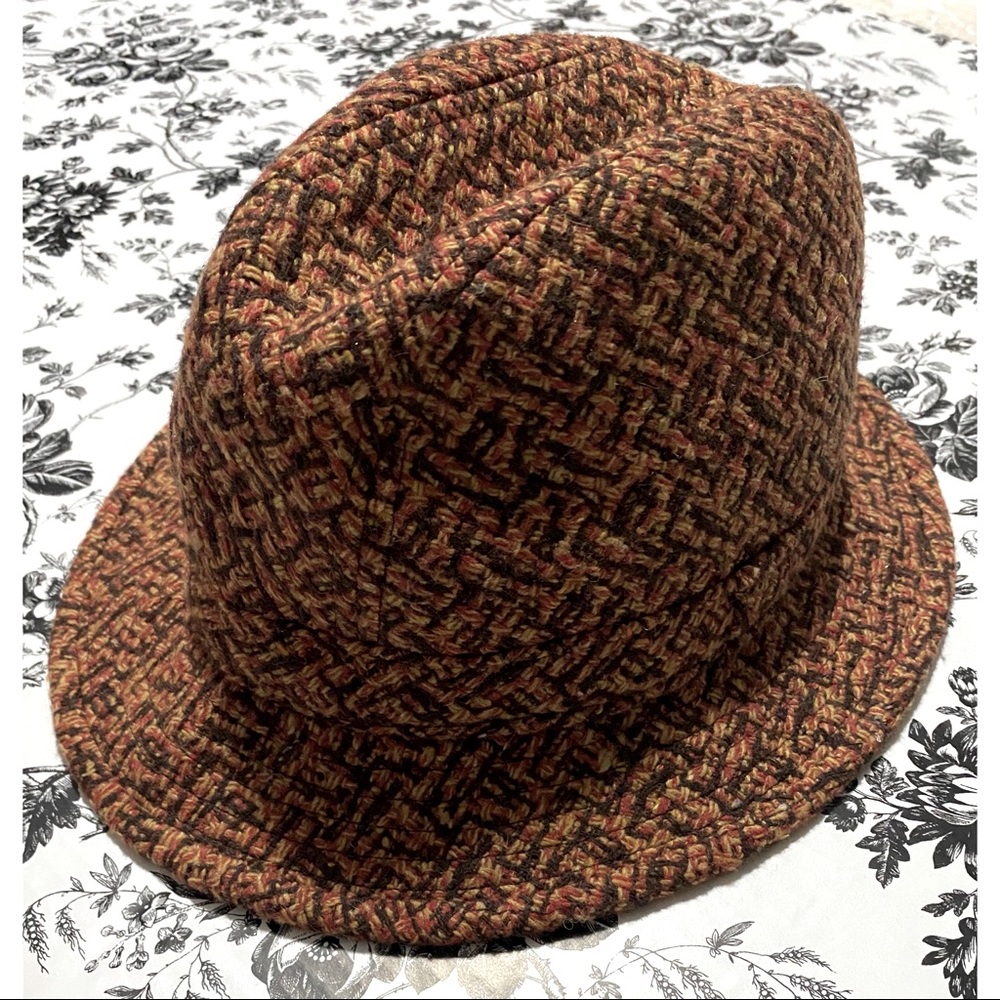 Vintage BETMAR Felt Fedora Hat  Brown Orange Wool.